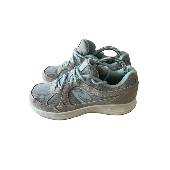 new balance 877 WALKING RUNNING MENS GRAY SUEDE LOW TOP LACE UP SIZE 8.5 - Picture 1 of 6